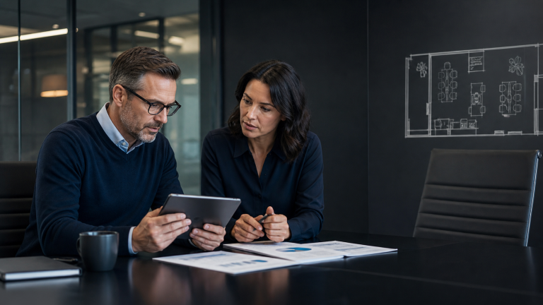 Business leaders comparing technology support options